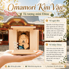 Omamori Tượng Gỗ Thần Ebisu - Hyogo - Tượng Khắc Thủ Công