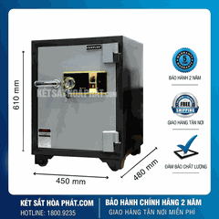 Két sắt chống cháy Century CF45VT vân tay