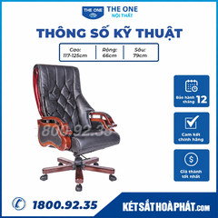 Ghế Hòa Phát The One TQ08 lãnh đạo lưng cao