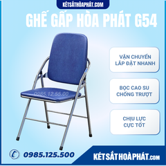 Ghế Xếp Hòa Phát G54 Chân Inox 304 Không Gỉ