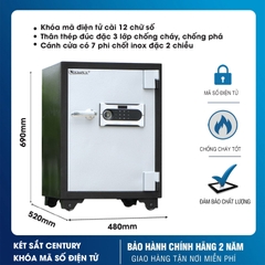 Két sắt Chống Cháy Century CF54DT điện tử