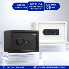 Két Sắt Mini Thông Minh Safiron 25LBF Vân Tay Điện Tử Kết Nối APP Điện Thoại