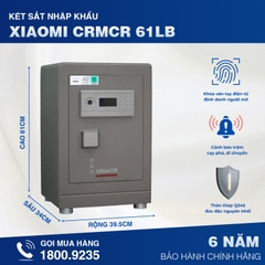 Két Sắt Nhập Khẩu Xiaomi CRMCR 61LB Khóa Vân Tay Điện Tử Định Danh Người Mở
