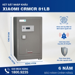 Két Sắt Nhập Khẩu Xiaomi CRMCR 81LB Khóa Vân Tay Điện Tử Định Danh Người Mở