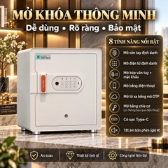 Két sắt Xiaomi CRMCR 45MS - Khóa vân tay điện tử định danh người mở