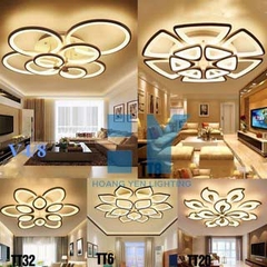 Đèn Led Ốp Trần Trang Trí Phòng Khách hiện đại mẫu lớn, 3 Chế Độ Sáng Bảo Hành 12 Tháng