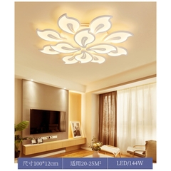 Đèn Led Ốp Trần Trang Trí Phòng Khách hiện đại mẫu lớn, 3 Chế Độ Sáng Bảo Hành 12 Tháng