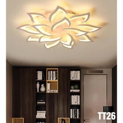Đèn Led Ốp Trần Trang Trí Phòng Khách hiện đại mẫu lớn, 3 Chế Độ Sáng Bảo Hành 12 Tháng