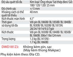 Máy Quét Kim Loại Âm Tường Dùng Pin DWD181ZJ 18V/ 14.4V