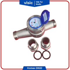 Đồng hồ nước inox Komax DN32