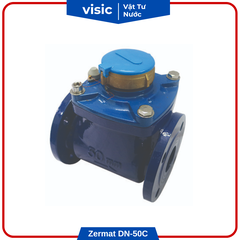 Đồng hồ đo nước dạng cơ, mặt bích Zermat DN-50C phi 60