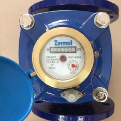 Đồng hồ nước mặt bích thân gang Zermat DN-80C phi 90