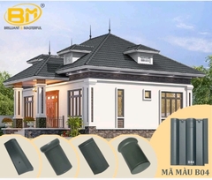 NGÓI BM MÃ B04 DIC MẪU TRƠN-MÀU XÁM XANH