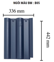 NGÓI BM MÃ B05 DIC MẪU TRƠN-MÀU XANH MỰC ĐẬM