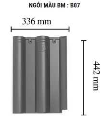 NGÓI BM MÃ B07 DIC MẪU TRƠN-MÀU XÁM TRO