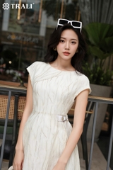 Đầm tơ xòe TRALI 25213