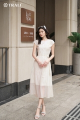 Đầm tơ xòe TRALI 25213