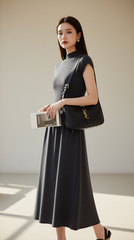 Bộ váy len TRALI 25510 màu xám