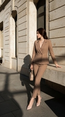 Bộ quần Tuytsi hàn Trali 25516 Sọc Nâu