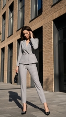 Bộ quần Tuytsi hàn Trali 25516 Sọc Ghi