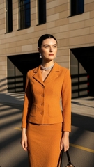 Bộ váy Tweed 2 lớp Trali 25521 màu Cam