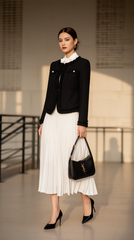 Áo vest dạ tweed TRALI 25801 đen