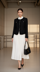 Áo vest dạ tweed TRALI 25801 đen