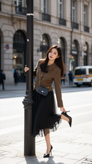 Áo khoác da lộn TRALI 25807 Nâu