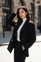 Áo vest dáng suông TRALI 25808 đen