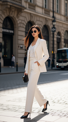 Áo vest dáng suông TRALI 25809 màu trắng