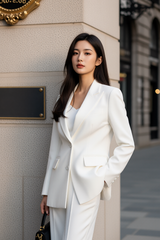 Áo vest dáng suông TRALI 25809 màu trắng