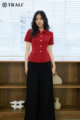 Áo sơ mi nữ TRALI 25132 đỏ