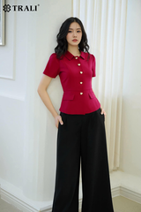 Áo sơ mi nữ TRALI 25132 đỏ