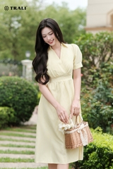 Đầm Trali 25204 Kẻ vàng