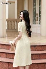 Đầm Trali 25204 Kẻ vàng