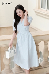 Đầm Trali 25204 Kẻ xanh