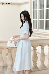 Đầm Trali 25204 Kẻ xanh