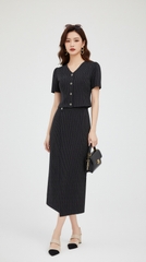 Bộ váy kẻ TRALI 25507