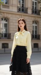 Áo sơ mi dài tay TRALI 25138 màu Vàng