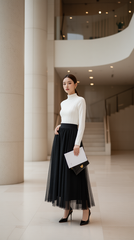 Áo len cổ 3p 25609 Trắng