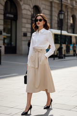 Áo sơ mi nữ TRALI 25136 màu trắng