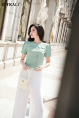 Áo sơ mi nữ TRALI 25128 màu xanh