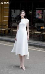Đầm xòe trắng TRALI 25212