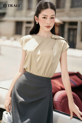 Áo sơ mi nữ TRALI 25120 màu be
