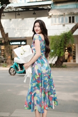 Đầm Trali 25206 Xanh
