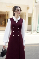 Đầm gile TRALI 25214 đỏ