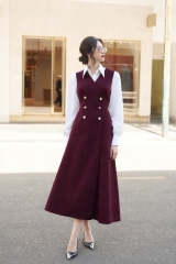 Đầm gile TRALI 25214 đỏ