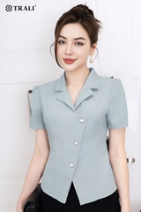 Áo sơ mi Trali 25106 Xanh
