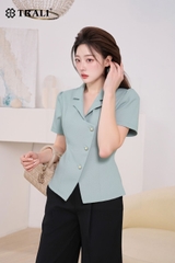 Áo sơ mi Trali 25106 Xanh