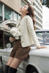 Áo phao quả trám TRALI 25810 màu Trắng